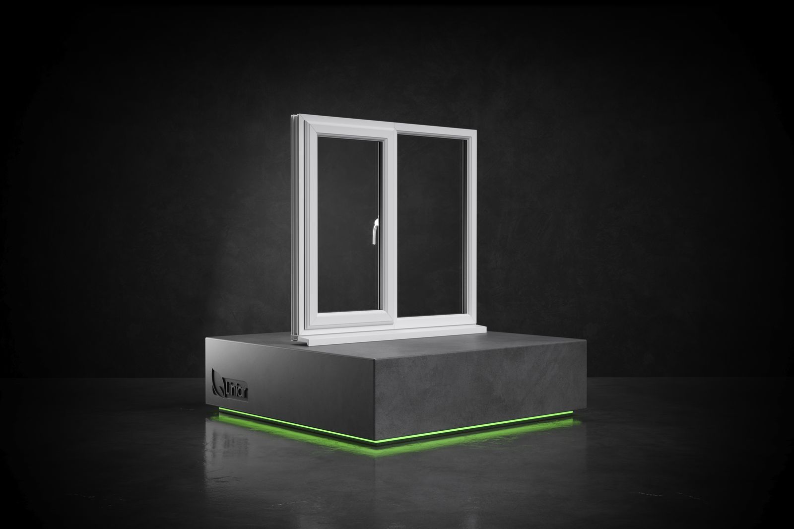 Liniar 70mm casement window profile — exterior