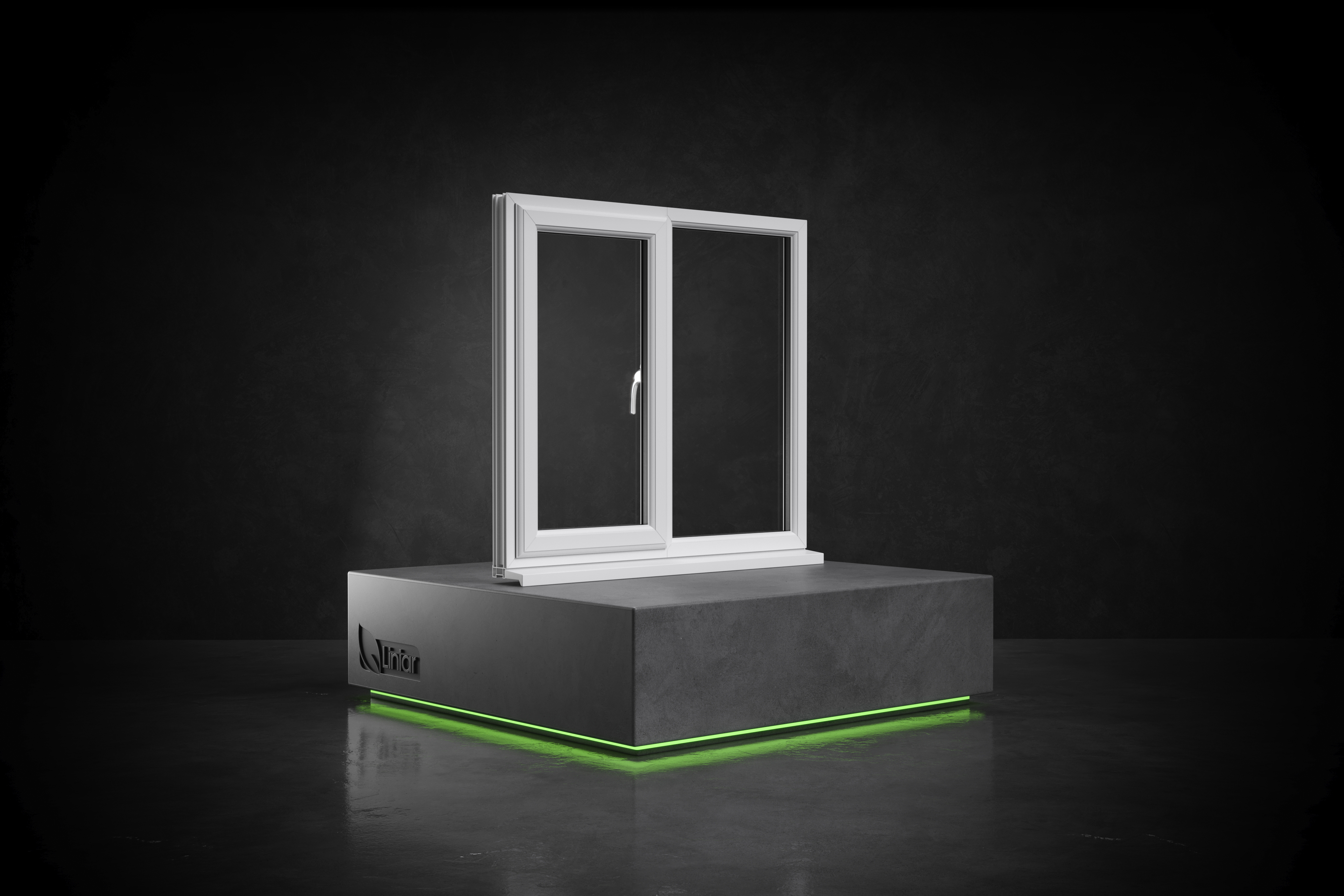 Liniar 70mm casement window profile — exterior